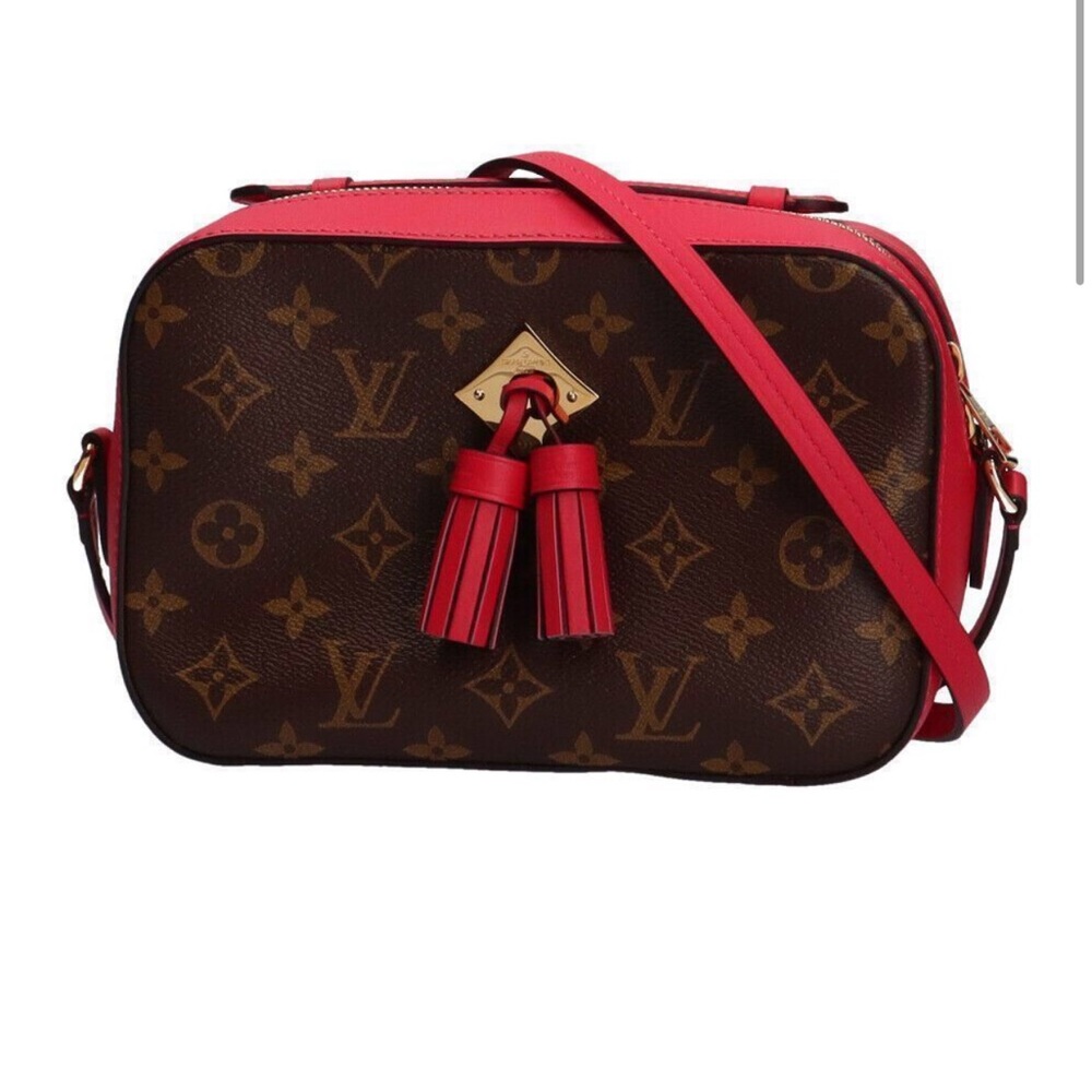 LOUIS VUITTON Shoulder Bag M43557 Brown pink Monogram Saintonge from